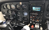 Cockpit Mit Flugschüler An Den Controls